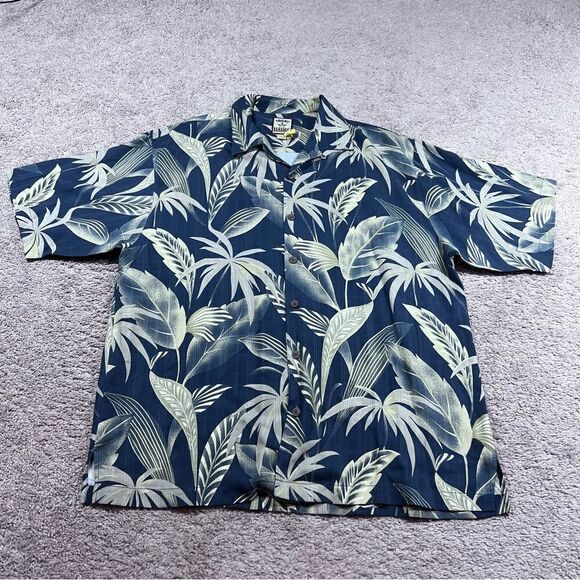 Tommy Bahama Mens Hawaiian Camp Shirt 100% Silk Short Sleeve Burton Down Size L - Picture 1 of 5